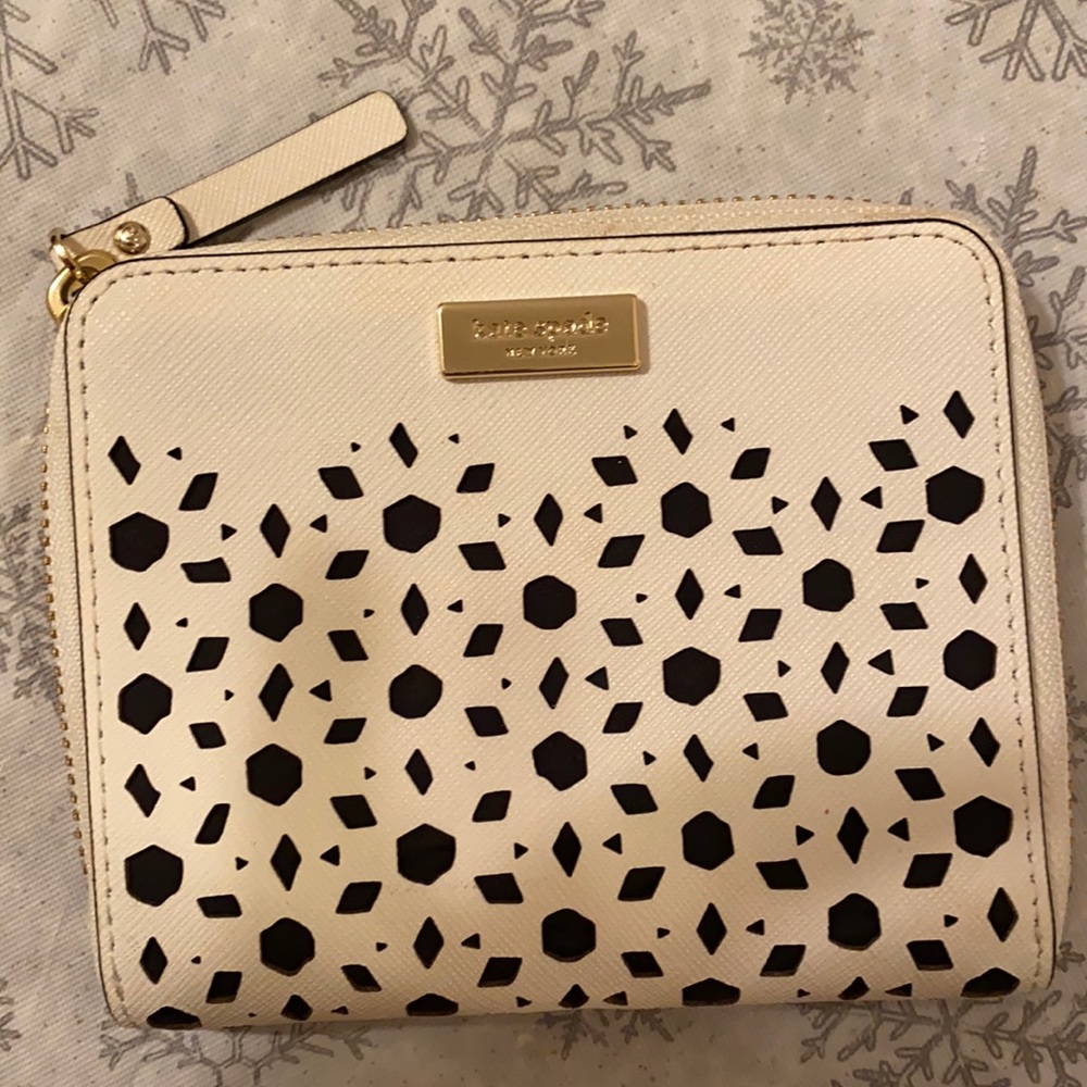 White cutout Kate Spade wallet